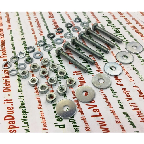 KIT COMPLETO DE TORNILLOS, TUERCAS Y ARANDELAS DE 4 MM PARA LA FIJACIÓN DE CAPÓS LATERALES