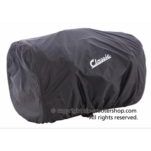 Bolsa superior SIP CLASSIC de nailon negro y marrón para portaequipajes de VESPA LAMBRETTA MOTO GUZZI MOTOM HONDA HARLEY DAVIDSON, completa con correas.