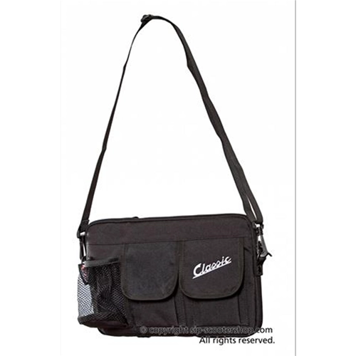 SIP CLASSIC 40010250 Sacoche de top case en nylon noir pour VESPA, LAMBRETTA, MOTO GUZZI, MOTOM, HONDA, HARLEY DAVIDSON, complète avec sangles