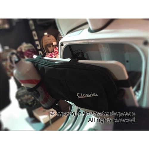 SIP CLASSIC 40010250 Sacoche de top case en nylon noir pour VESPA, LAMBRETTA, MOTO GUZZI, MOTOM, HONDA, HARLEY DAVIDSON, complète avec sangles