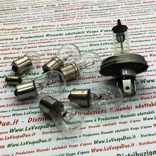 SET OF 8 12 VOLT FRONT AND REAR BULBS FOR VESPA PX 125 T5 COMPLETE WITH WHITE INDICATOR BULBS