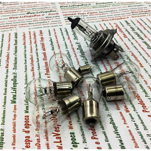 SET OF 8 12 VOLT FRONT AND REAR BULBS FOR VESPA 125 150 200 COSA CL CLX COMPLETE WITH INDICATOR BULBS