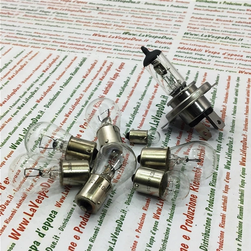 SET OF 8 12 VOLT FRONT AND REAR BULBS FOR VESPA 125 150 200 COSA CL CLX COMPLETE WITH INDICATOR BULBS
