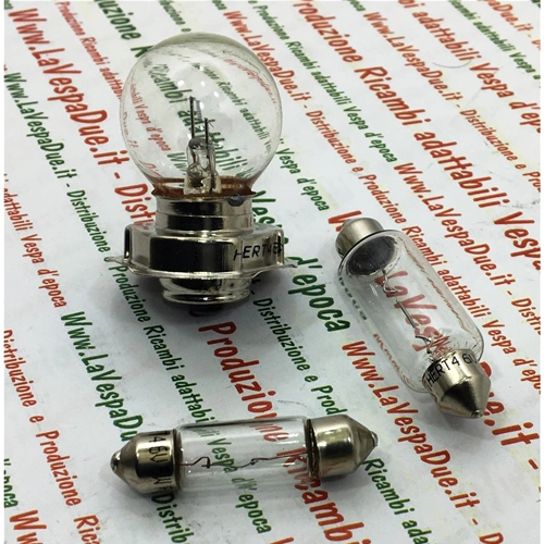 SET OF 3 6 VOLT FRONT AND REAR LIGHT BULBS FOR VESPA 50 90 NLR SPECIAL