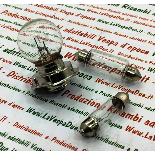 SET OF 3 6 VOLT FRONT AND REAR LIGHT BULBS FOR VESPA 50 90 NLR SPECIAL