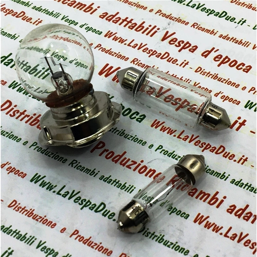 SET OF 3 6 VOLT FRONT AND REAR LIGHT BULBS FOR VESPA 50 90 NLR SPECIAL