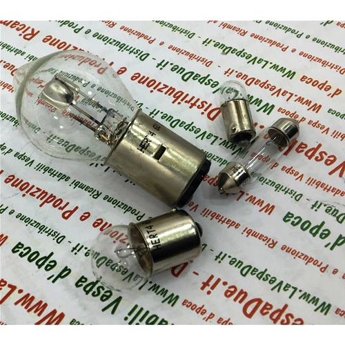 SET OF 4 12 VOLT FRONT AND REAR BULBS FOR VESPA 125 VNB1 VNB2 150 VBB 160 GS GL 180 SS
