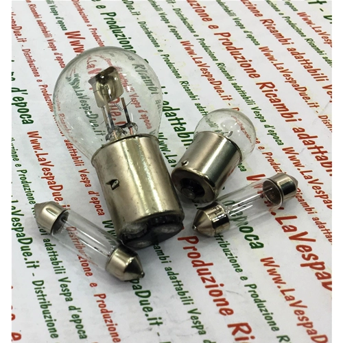 SET OF 4 6 VOLT FRONT AND REAR LIGHT BULBS FOR VESPA 50 SS 90 SS 125 PRIMAVERA