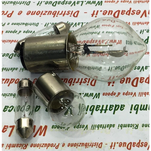 SET OF 4 6 VOLT FRONT AND REAR LIGHT BULBS FOR VESPA 50 SS 90 SS 125 PRIMAVERA