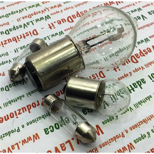 SET OF 4 6 VOLT FRONT AND REAR LIGHT BULBS FOR VESPA 50 SS 90 SS 125 PRIMAVERA