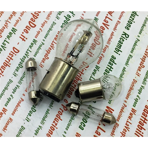 SET OF 4 6 VOLT FRONT AND REAR LIGHT BULBS FOR VESPA 50 SS 90 SS 125 PRIMAVERA