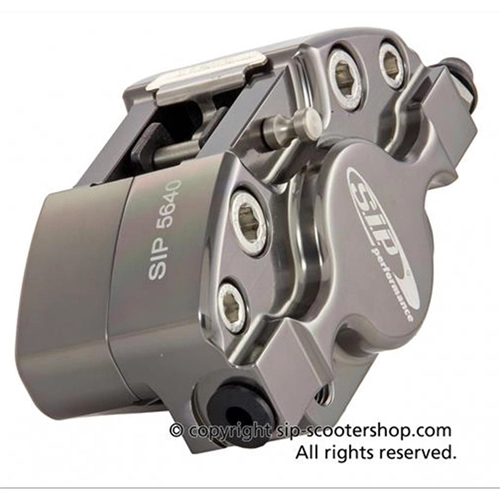 SIP GRIMECA FRONT BRAKE CALIPER ANODIZED TITANIUM CLASSIC GRIMECA FOR VESPA PX 125 150 200 `98 MY SIP 56405000