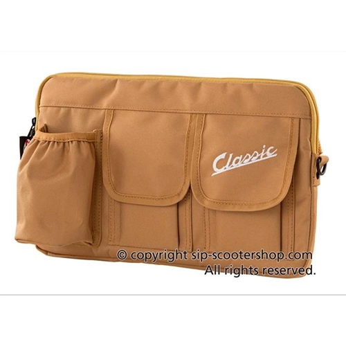 SIP CLASSIC 40010260 brown nylon top case bag for VESPA LAMBRETTA MOTO GUZZI MOTOM HONDA HARLEY DAVIDSON complete with straps