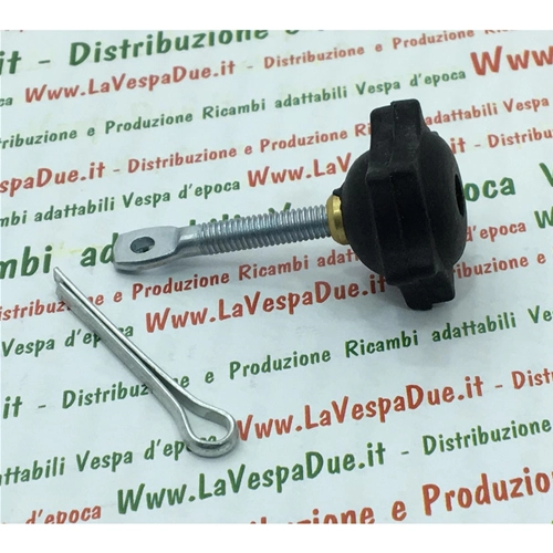 KIT COMPLETO DE TAPA/POMO DE COMBUSTIBLE CON TIRA DE ACOPLAMIENTO Y PASADOR DE SEGURIDAD PARA TODOS LOS MODELOS VESPA ECONOMY
