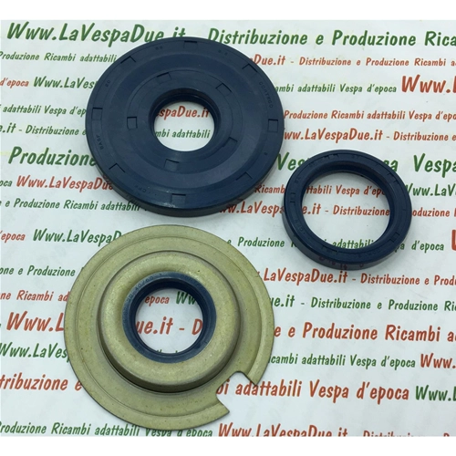 KIT DE RETENES DE ACEITE PARA LA REVISIÓN DEL CIGÜEÑAL DE VESPA 125 VNA2 2ª/ VNB / GT 1ª / GTR 1ª / 150 VBA 2ª / VBB / VGLA / B / GL / SPRINT 1ª / SPRINT V 1ª