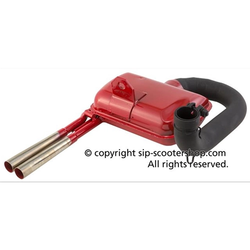 SILENCIADOR DE EXPANSIÓN ROJO EVOLUTION RACING SIP ROAD 2.0 PARA VESPA 80 125 150 PX PE VNA VNB TS SPRINT VBA CON DOBLE TUBO DE ESCAPE SIP 24173100