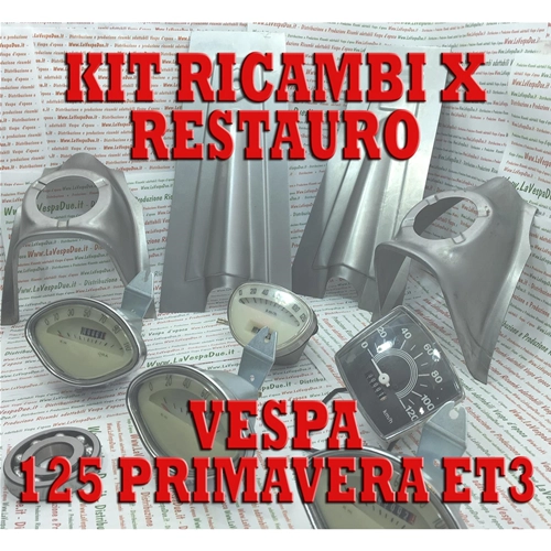 KIT DE REPUESTOS PARA LA RESTAURACIÓN DE LA VESPA 125 PRIMAVERA ET3 VMB1T