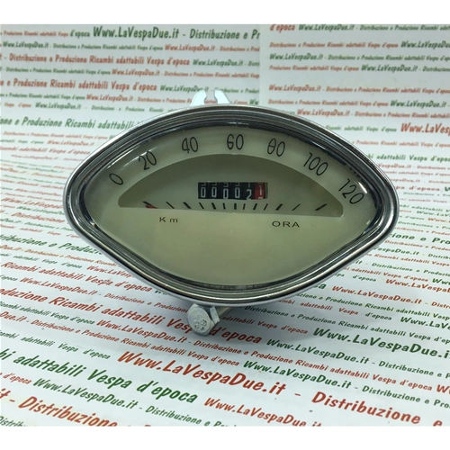 Contachilometri scala km/h 120 completo di staffa di fissaggio per VESPA 125 150 160 VBA VBB GT GS SPRINT GL