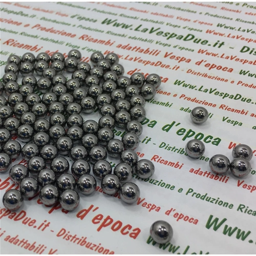 Confezione di 144 sfere 1/4 PIAGGIO CIAO SI BRAVO sfera diametro mm 6,35 circa per forcina calotta sterzo inferiore VESPA V1 V15 V30 V33 VM VU PIAGGIO CIAO SI BRAVO
