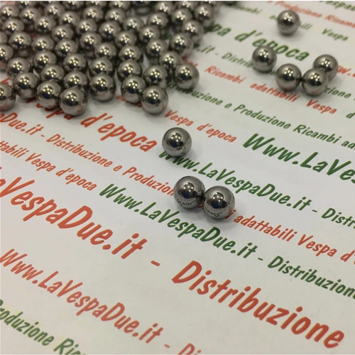 Confezione di 144 sfere 1/4 PIAGGIO CIAO SI BRAVO sfera diametro mm 6,35 circa per forcina calotta sterzo inferiore VESPA V1 V15 V30 V33 VM VU PIAGGIO CIAO SI BRAVO