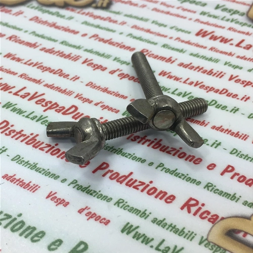 Vis à tête papillon à ailettes 6x40 mm et 6 x 40 mm, diverses applications pour Vespa Ape et Lambretta