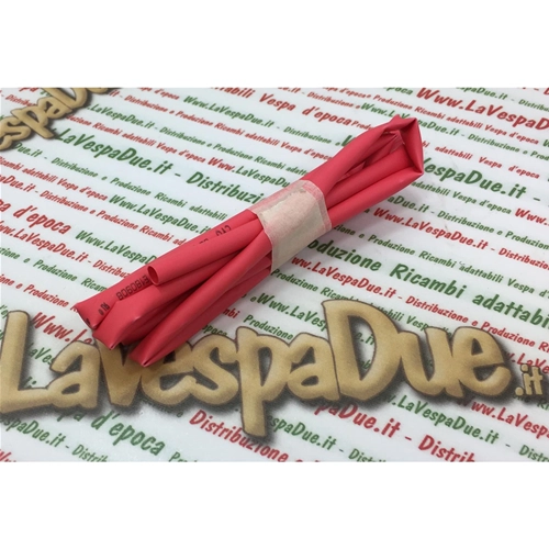 RED HEAT SHRINKABLE SLEEVE EXTERNAL DIAMETER 2.4 MM UP TO 1.2 MM WITH HEAT FOR REPAIRS OR PROTECTION OF ELECTRICAL SYSTEMS 1 METER