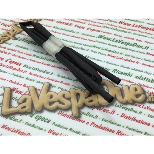 BLACK HEAT SHRINKABLE SLEEVE EXTERNAL DIAMETER 2.4 MM UP TO 1.2 MM WITH HEAT FOR REPAIRS OR PROTECTIONS OF ELECTRICAL SYSTEMS 1 METER