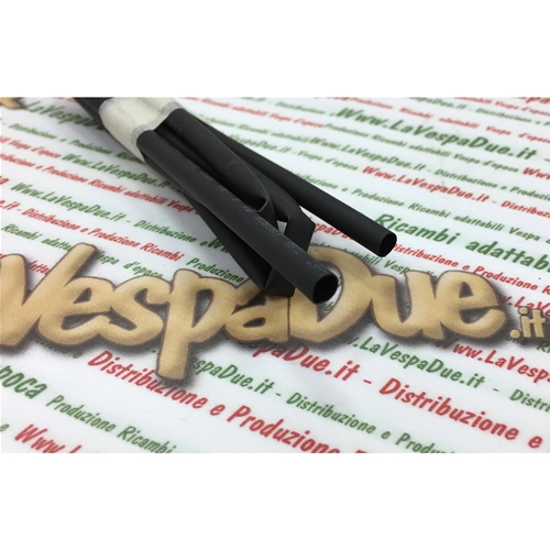 BLACK HEAT SHRINKABLE SLEEVE EXTERNAL DIAMETER 2.4 MM UP TO 1.2 MM WITH HEAT FOR REPAIRS OR PROTECTIONS OF ELECTRICAL SYSTEMS 1 METER