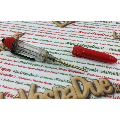 PEN-TYPE OILER WITH PUSH-BUTTON DISPENSER, 140MM LONG BRASS STRAW, 5 GRAMS TANK CAPACITY