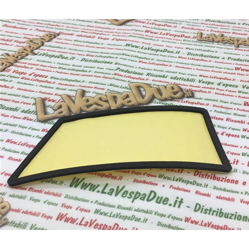 Junta externa negra para intermitente trasero izquierdo de Vespa PX 80 125 150 200 PE T5 Lusso con película adhesiva.