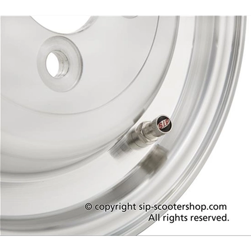 SIP 83015000 Tubeless-Felge aus poliertem Aluminium für 3,50-8"-Reifen, passend für VESPA 125, 150, 98, V1T, A, V15T, V30T, A, V33T, VU1T, VM, VNV, VNA, VNB, ACMA, VL, VB1, VBA, VBB