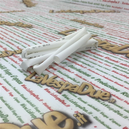 WHITE HEAT SHRINKABLE SLEEVE EXTERNAL DIAMETER 9.5 MM UP TO 4.75 MM WITH HEAT FOR REPAIRS OR PROTECTIONS OF ELECTRICAL SYSTEMS 1 METER