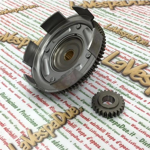 POLINI PRIMARY PAIR 202.1216 CLUTCH BELL STRAIGHT TEETH Z 24 72 FOR VESPA 50 125 ET3 PK XL ETS