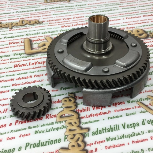 Par de campanas de embrague de transmisión primaria con dientes helicoidales Z 18-67 con acoplamiento flexible de hierro para Vespa 50 90 125 NLR Special ET3 Primavera APE P50 FL FL2 FL3 RST Mix