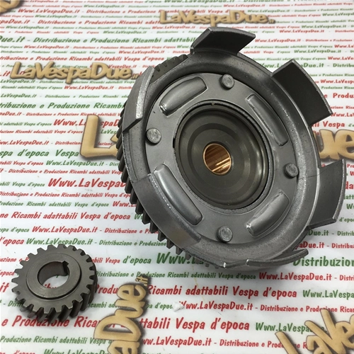 Par de campanas de embrague de transmisión primaria con dientes helicoidales Z 18-67 con acoplamiento flexible de hierro para Vespa 50 90 125 NLR Special ET3 Primavera APE P50 FL FL2 FL3 RST Mix