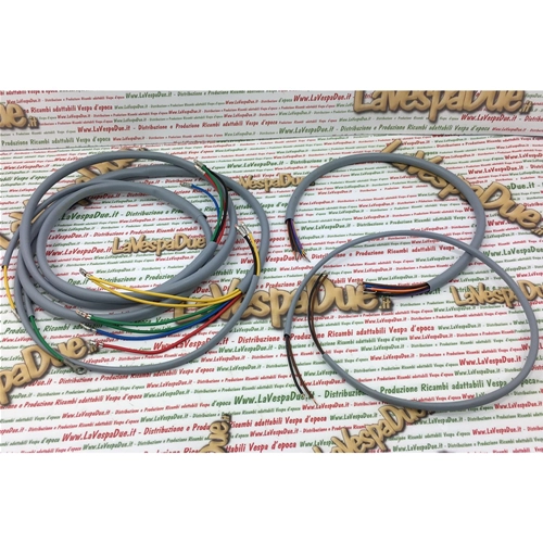 Cableado del sistema eléctrico para Lambretta J 125 150 Segunda Serie sin batería. Producto artesanal italiano.