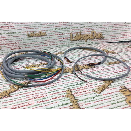 Cableado del sistema eléctrico para Lambretta J 125 150 Segunda Serie sin batería. Producto artesanal italiano.