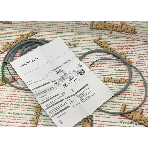 Cableado del sistema eléctrico para Lambretta J 50. Producto artesanal italiano.