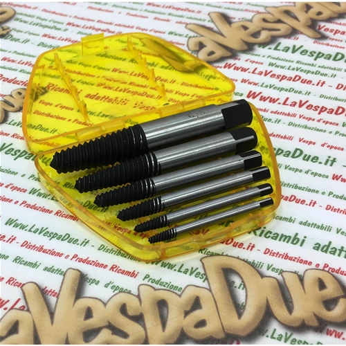 JUEGO DE 6 EXTRACTOR DE TORNILLOS DE 3 MM A 18 MM PARA EXTRAER TORNILLOS Y PERNOS ROTOS Y DAÑADOS