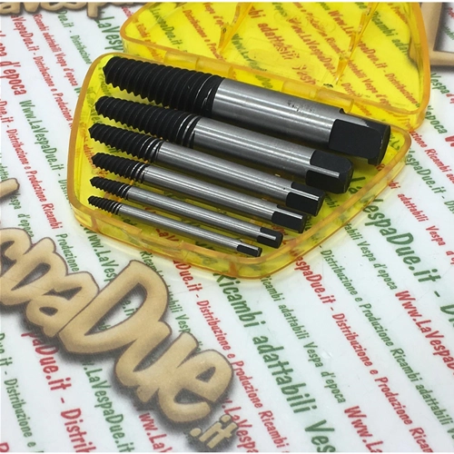 JUEGO DE 6 EXTRACTOR DE TORNILLOS DE 3 MM A 18 MM PARA EXTRAER TORNILLOS Y PERNOS ROTOS Y DAÑADOS