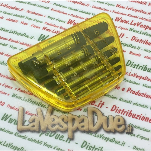 JUEGO DE 6 EXTRACTOR DE TORNILLOS DE 3 MM A 18 MM PARA EXTRAER TORNILLOS Y PERNOS ROTOS Y DAÑADOS
