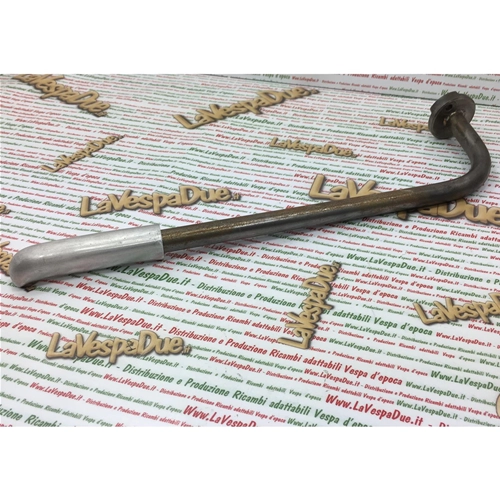 PALANCA DE ARRANQUE DE HIERRO CON PERILLA DE ALUMINIO PARA APE 125, ASIENTO CON BUJE DE 30 MM, PRODUCTO ARTESANAL