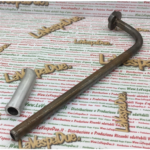 PALANCA DE ARRANQUE DE HIERRO CON PERILLA DE ALUMINIO PARA APE 125, ASIENTO CON BUJE DE 30 MM, PRODUCTO ARTESANAL