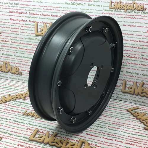 Stahlfelge komplett mit Muttern und Unterlegscheiben, Sterndesign, 10 Zoll, für VESPA GS 150 VS1T VS2T VS3T, passend für alle 8-Zoll-geschlossenen Felgen