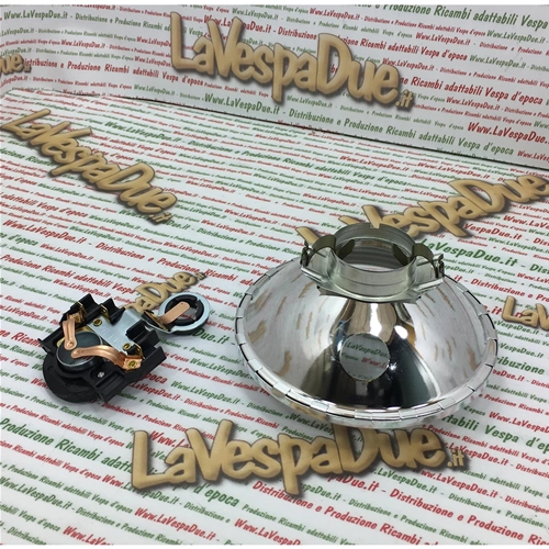Conjunto de faro de cristal SIEM, diámetro 15 mm, para VESPA 90 SS 125 SUPER ET3 PRIMAVERA ro 091389 091390 193798 143075 144773