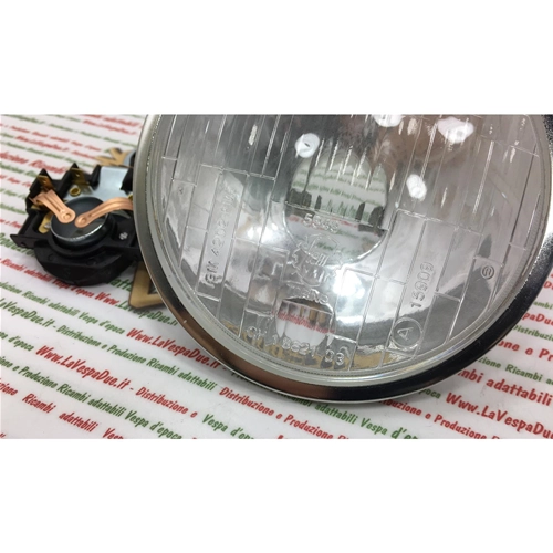 Conjunto de faro de cristal SIEM, diámetro 15 mm, para VESPA 90 SS 125 SUPER ET3 PRIMAVERA ro 091389 091390 193798 143075 144773