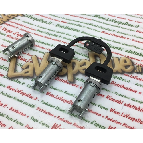 Schlosssatz mit 3 Zylindern für VESPA PX 80 125 150 200 PK 50 125 S XL XL2 AUTOMATICA COSA T5 LML Topcase-Lenkradschloss Zündschloss Satteltür ro 196486 1792925