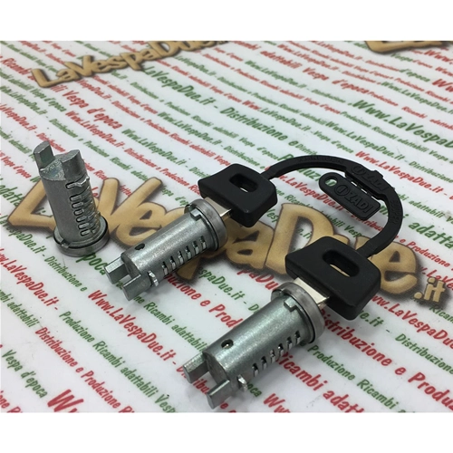Schlosssatz mit 3 Zylindern für VESPA PX 80 125 150 200 PK 50 125 S XL XL2 AUTOMATICA COSA T5 LML Topcase-Lenkradschloss Zündschloss Satteltür ro 196486 1792925