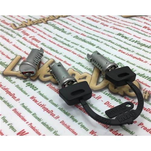 Schlosssatz mit 3 Zylindern für VESPA PX 80 125 150 200 PK 50 125 S XL XL2 AUTOMATICA COSA T5 LML Topcase-Lenkradschloss Zündschloss Satteltür ro 196486 1792925