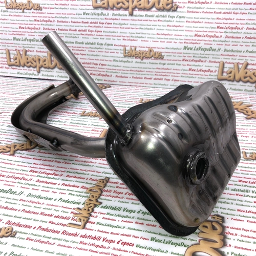 Pot d'échappement pour Vespa 50 première série NLR Special 90 125 ET3 Primavera homologué ro 137655 132106